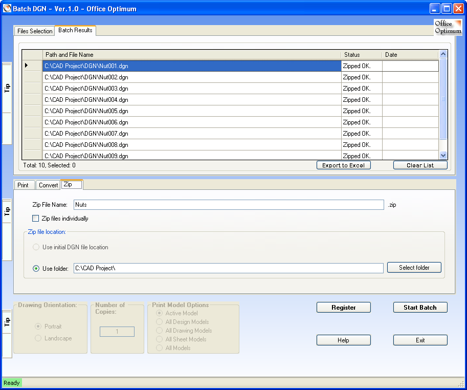 Batch convert SolidWorks files to PDF, DXF, JPG and TIF file formats