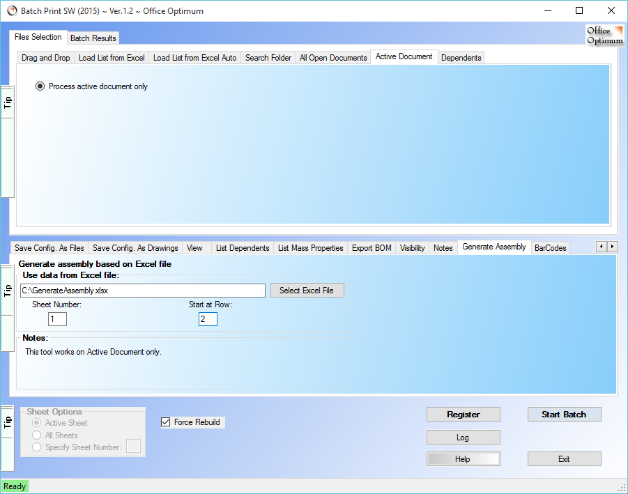 Batch convert SolidWorks files to PDF, DXF, JPG and TIF file formats